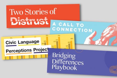 A graphic with previews of research report titles.