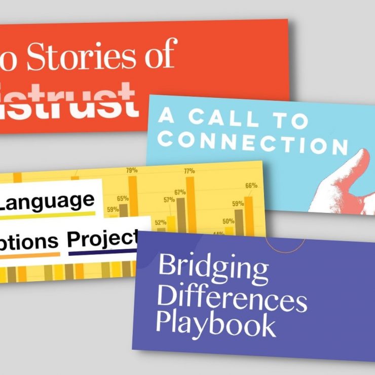 A graphic with previews of research report titles.